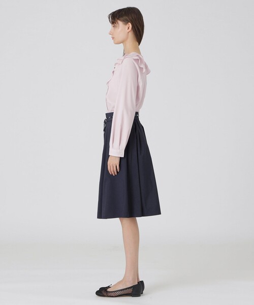 BLUE LABEL CRESTBRIDGE（ブルーレーベルクレストブリッジ）の「デュアルライトウェザースカート（スカート・レディース・ホワイト/ダークネイビー/グリーン/ベージュ・36/38）」の21枚目の写真