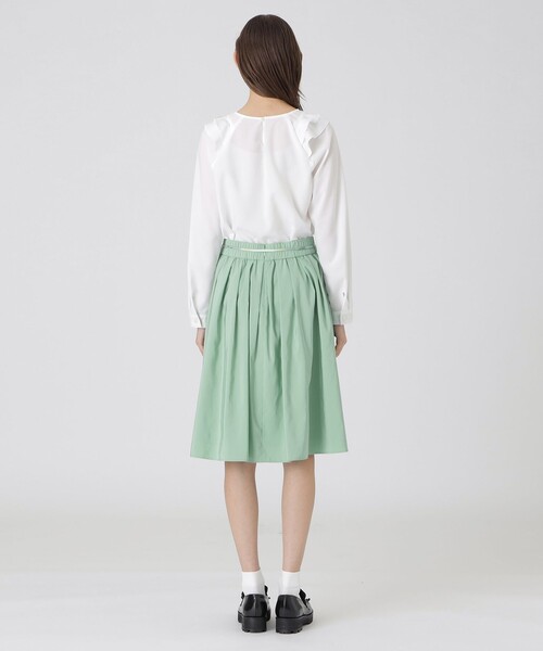 BLUE LABEL CRESTBRIDGE（ブルーレーベルクレストブリッジ）の「デュアルライトウェザースカート（スカート・レディース・ホワイト/ダークネイビー/グリーン/ベージュ・36/38）」の12枚目の写真