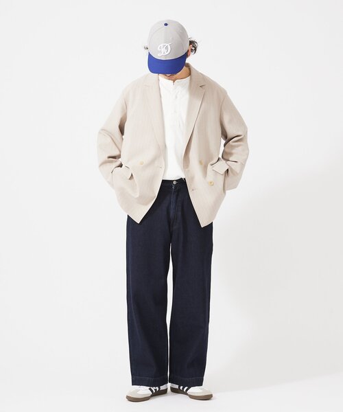 JOURNAL STANDARD relume(ジャーナルスタンダード レリューム)の「TECHメランジ ウォッシャブル ダブルジャケット(セットアップ着用可)(テーラードジャケット・メンズ・ブラックミックス/ライトグレー/ベージュ系その他/ナチュラル・MEDIUM/LARGE)」の7枚目の写真