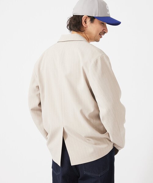 JOURNAL STANDARD relume(ジャーナルスタンダード レリューム)の「TECHメランジ ウォッシャブル ダブルジャケット(セットアップ着用可)(テーラードジャケット・メンズ・ブラックミックス/ライトグレー/ベージュ系その他/ナチュラル・MEDIUM/LARGE)」の10枚目の写真