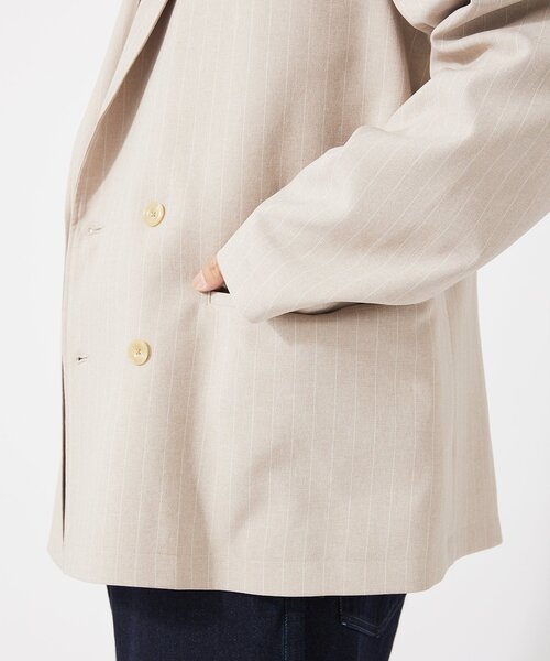 JOURNAL STANDARD relume(ジャーナルスタンダード レリューム)の「TECHメランジ ウォッシャブル ダブルジャケット(セットアップ着用可)(テーラードジャケット・メンズ・ブラックミックス/ライトグレー/ベージュ系その他/ナチュラル・MEDIUM/LARGE)」の12枚目の写真