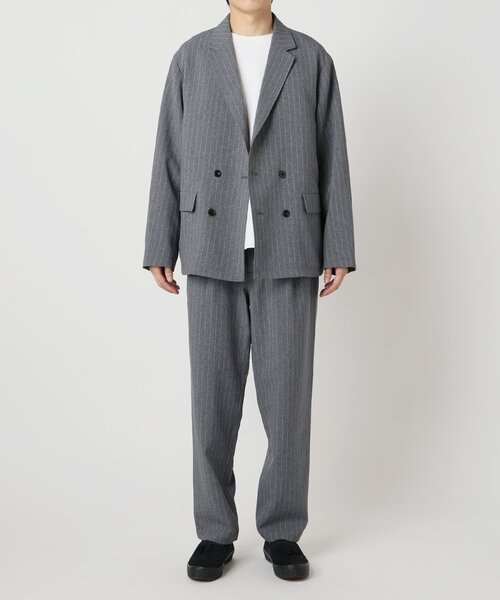 JOURNAL STANDARD relume(ジャーナルスタンダード レリューム)の「TECHメランジ ウォッシャブル ダブルジャケット(セットアップ着用可)(テーラードジャケット・メンズ・ブラックミックス/ライトグレー/ベージュ系その他/ナチュラル・MEDIUM/LARGE)」の13枚目の写真