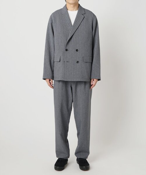 JOURNAL STANDARD relume(ジャーナルスタンダード レリューム)の「TECHメランジ ウォッシャブル ダブルジャケット(セットアップ着用可)(テーラードジャケット・メンズ・ブラックミックス/ライトグレー/ベージュ系その他/ナチュラル・MEDIUM/LARGE)」の14枚目の写真