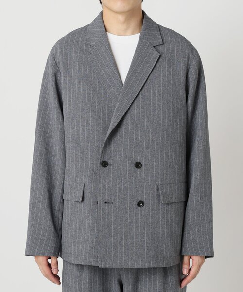 JOURNAL STANDARD relume(ジャーナルスタンダード レリューム)の「TECHメランジ ウォッシャブル ダブルジャケット(セットアップ着用可)(テーラードジャケット・メンズ・ブラックミックス/ライトグレー/ベージュ系その他/ナチュラル・MEDIUM/LARGE)」の15枚目の写真