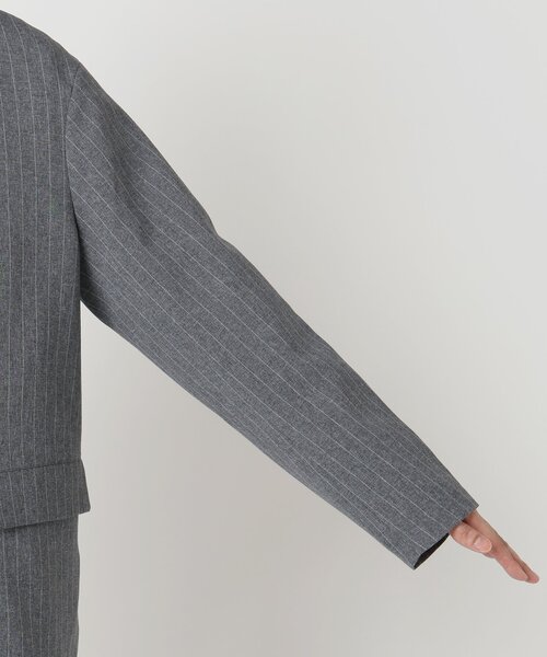 JOURNAL STANDARD relume(ジャーナルスタンダード レリューム)の「TECHメランジ ウォッシャブル ダブルジャケット(セットアップ着用可)(テーラードジャケット・メンズ・ブラックミックス/ライトグレー/ベージュ系その他/ナチュラル・MEDIUM/LARGE)」の21枚目の写真