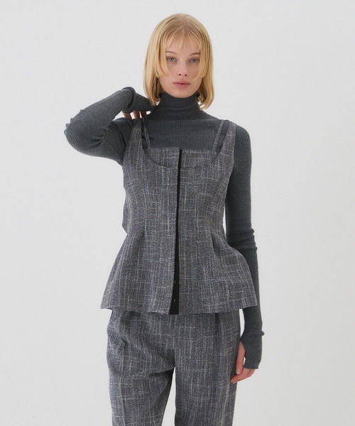 新品タグ付き】LE CIEL BLEU Layerd Vest 38 新品タグ付き】LE CIEL BLEU Layerd Vest 38