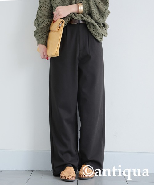 antiqua(アンティカ)の「ポンチタックパンツ(その他パンツ・レディース・グレー系その他/ブラウン系その他/ブラック/杢グレー/オートミール・MEDIUM/LARGE)」の10枚目の写真