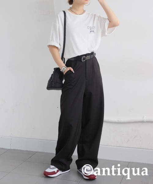 antiqua(アンティカ)の「ポンチタックパンツ(その他パンツ・レディース・グレー系その他/ブラウン系その他/ブラック/杢グレー/オートミール・MEDIUM/LARGE)」の13枚目の写真