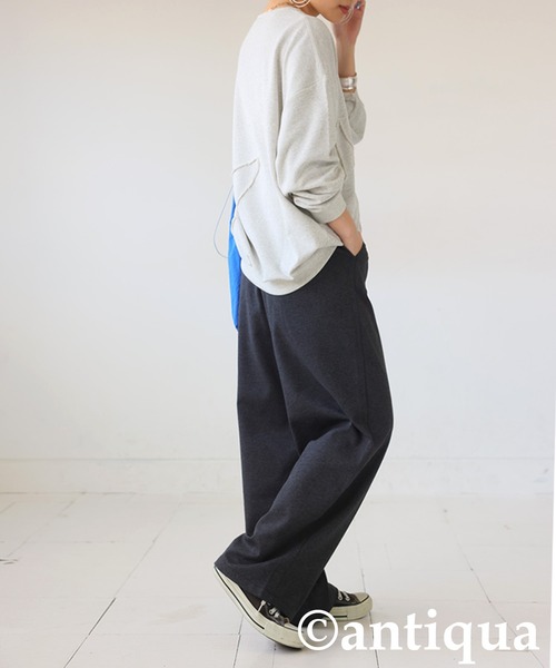 antiqua(アンティカ)の「ポンチタックパンツ(その他パンツ・レディース・グレー系その他/ブラウン系その他/ブラック/杢グレー/オートミール・MEDIUM/LARGE)」の18枚目の写真