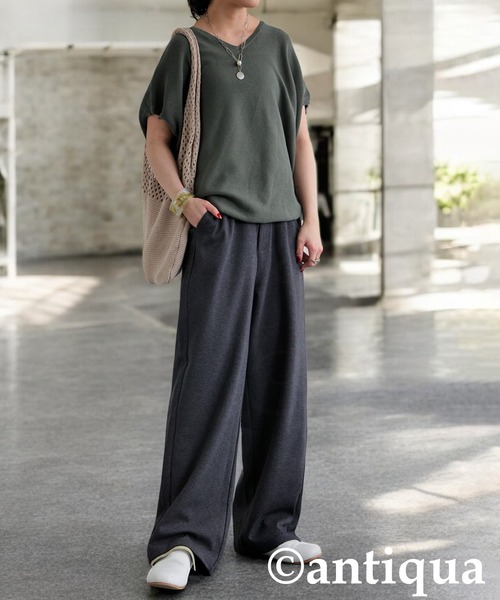 antiqua(アンティカ)の「ポンチタックパンツ(その他パンツ・レディース・グレー系その他/ブラウン系その他/ブラック/杢グレー/オートミール・MEDIUM/LARGE)」の20枚目の写真