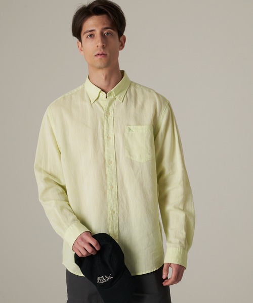 Eddie Bauer（エディーバウアー）の「コットンリネン 長袖シャツ（シャツ/ブラウス・メンズ・ホワイト/ブルー/グリーン/ピンク・L/M/S/XXL/XL）」の2枚目の写真