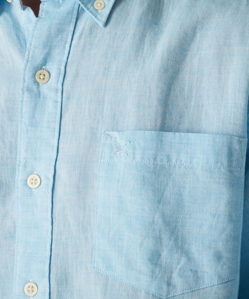 Eddie Bauer（エディーバウアー）の「コットンリネン 長袖シャツ（シャツ/ブラウス・メンズ・ホワイト/ブルー/グリーン/ピンク・L/M/S/XXL/XL）」の17枚目の写真