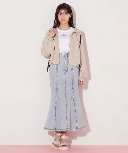 JILL by JILL STUART（ジルバイジルスチュアート）の「◇配色リボンペプラムジャケット（その他アウター・レディース・ホワイト系その他/ベージュ・FREE）」の3枚目の写真
