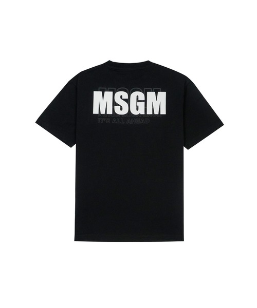 Tシャツ・カットソー MSGM セール】NEVER LOOK BACK ステートメントロゴTシャツ(Tシャツ