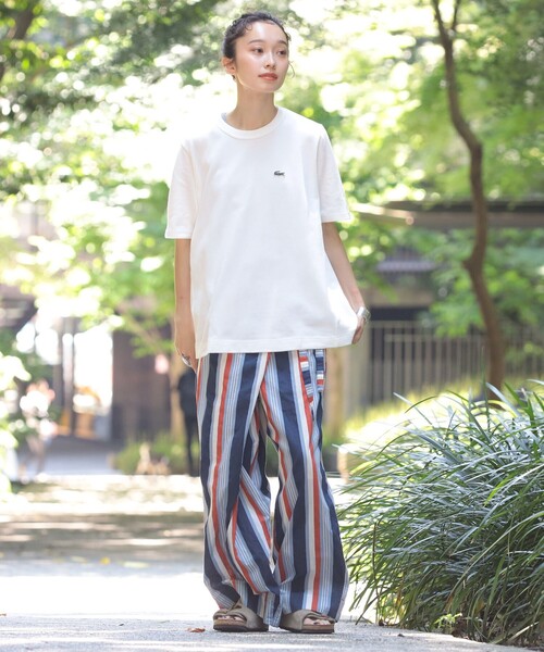tシャツ 「別注」LACOSTE / ヘビー ピケ Aライン Tシャツ レディース LACOSTE tシャツ 「別注」LACOSTE / ヘビー ピケ Aライン T