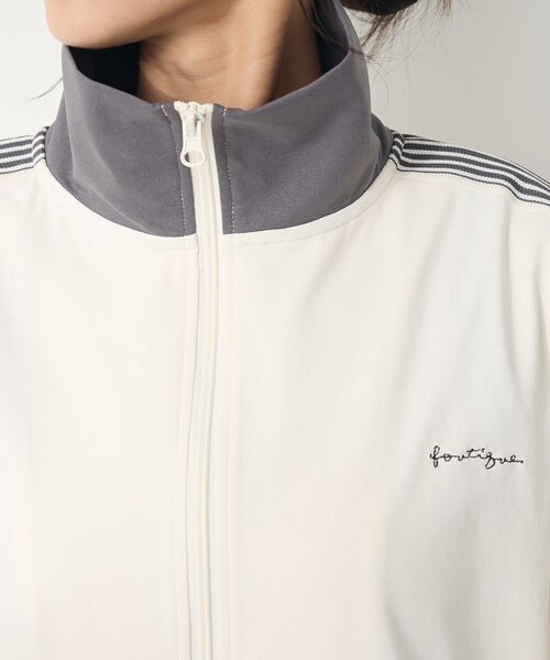 CRAFT STANDARD BOUTIQUE（クラフトスタンダードブティック）の「速乾/UVカット/イージーケア トラックジャケット（ジャージ・レディース・ラベンダー/ブルーグレー/アイボリー/ブルー/チャコールグレー/ブラック・S/M/L）」の22枚目の写真