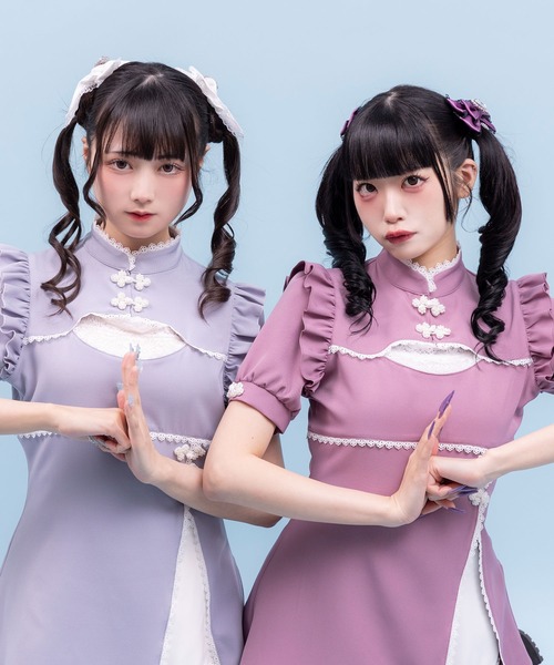 チャイナ釦スリットワンピース（ワンピース）｜DearMyLove
