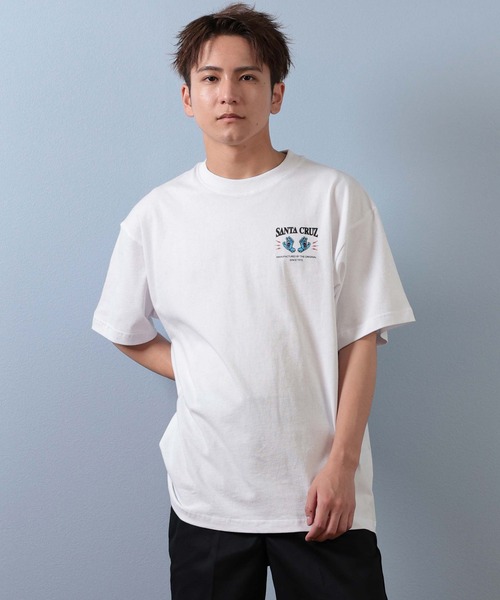 SANTA CRUZ(サンタクルーズ)の「【ムラサキスポーツ限定】SANTACRUZ/サンタクルーズ 半袖Tシャツ バックプリント 502253409(Tシャツ/カットソー・メンズ・ブラック/ホワイト・M/L/XL)」の4枚目の写真