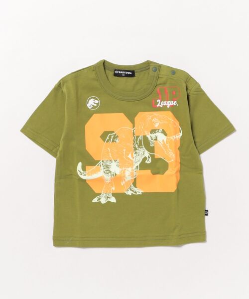 BABYDOLL(ベビードール)の「ジュラシックパーク 蓄光ユニフォームTシャツ 0376K(Tシャツ/カットソー・キッズ・モスグリーン・90cm/100cm/110cm/120cm/130cm)」の10枚目の写真