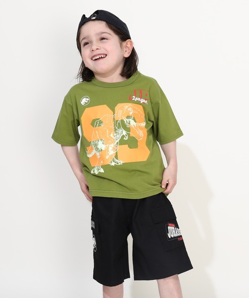 BABYDOLL(ベビードール)の「ジュラシックパーク 蓄光ユニフォームTシャツ 0376K(Tシャツ/カットソー・キッズ・モスグリーン・90cm/100cm/110cm/120cm/130cm)」の5枚目の写真