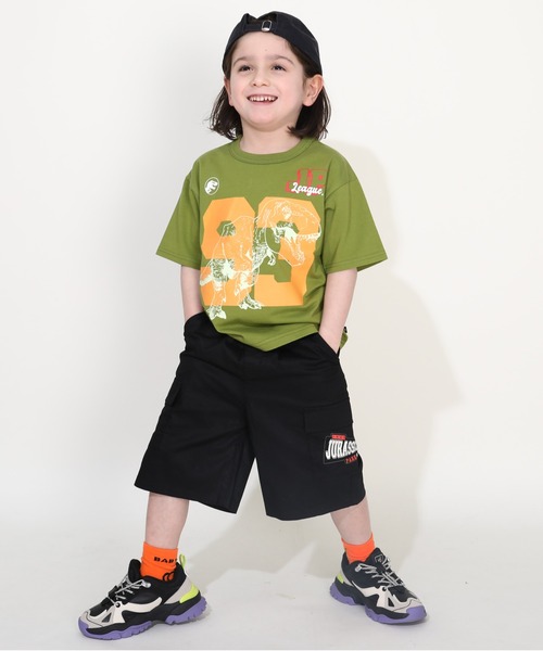 BABYDOLL(ベビードール)の「ジュラシックパーク 蓄光ユニフォームTシャツ 0376K(Tシャツ/カットソー・キッズ・モスグリーン・90cm/100cm/110cm/120cm/130cm)」の8枚目の写真
