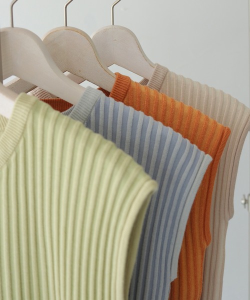 CLEIO（クレイオ）の「【CLEIO】二重臼フレンチスリーブサマーニット DOUBLE MILL FRENCH SLEEVE KNIT/986-13605（Tシャツ/カットソー・レディース・ライトグリーン/アイボリー/サックスブルー/テラコッタ・FREE）」の13枚目の写真