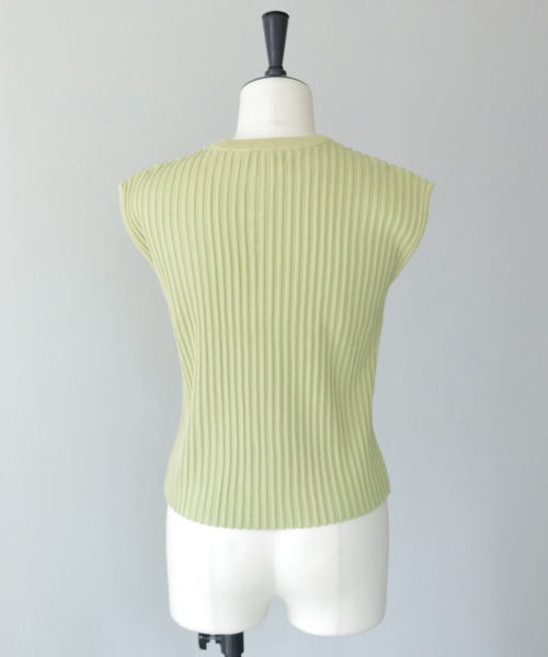 CLEIO（クレイオ）の「【CLEIO】二重臼フレンチスリーブサマーニット DOUBLE MILL FRENCH SLEEVE KNIT/986-13605（Tシャツ/カットソー・レディース・ライトグリーン/アイボリー/サックスブルー/テラコッタ・FREE）」の16枚目の写真