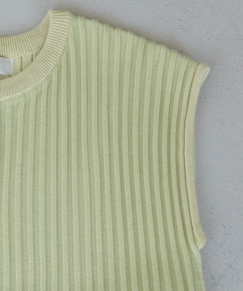 CLEIO（クレイオ）の「【CLEIO】二重臼フレンチスリーブサマーニット DOUBLE MILL FRENCH SLEEVE KNIT/986-13605（Tシャツ/カットソー・レディース・ライトグリーン/アイボリー/サックスブルー/テラコッタ・FREE）」の19枚目の写真