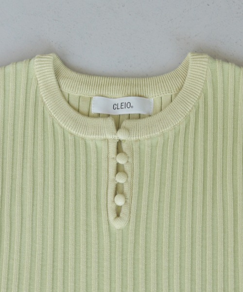 CLEIO（クレイオ）の「【CLEIO】二重臼フレンチスリーブサマーニット DOUBLE MILL FRENCH SLEEVE KNIT/986-13605（Tシャツ/カットソー・レディース・ライトグリーン/アイボリー/サックスブルー/テラコッタ・FREE）」の17枚目の写真