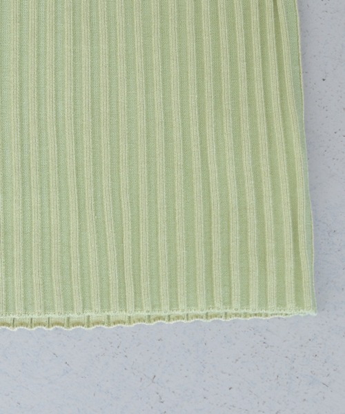 CLEIO（クレイオ）の「【CLEIO】二重臼フレンチスリーブサマーニット DOUBLE MILL FRENCH SLEEVE KNIT/986-13605（Tシャツ/カットソー・レディース・ライトグリーン/アイボリー/サックスブルー/テラコッタ・FREE）」の20枚目の写真