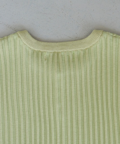 CLEIO（クレイオ）の「【CLEIO】二重臼フレンチスリーブサマーニット DOUBLE MILL FRENCH SLEEVE KNIT/986-13605（Tシャツ/カットソー・レディース・ライトグリーン/アイボリー/サックスブルー/テラコッタ・FREE）」の18枚目の写真