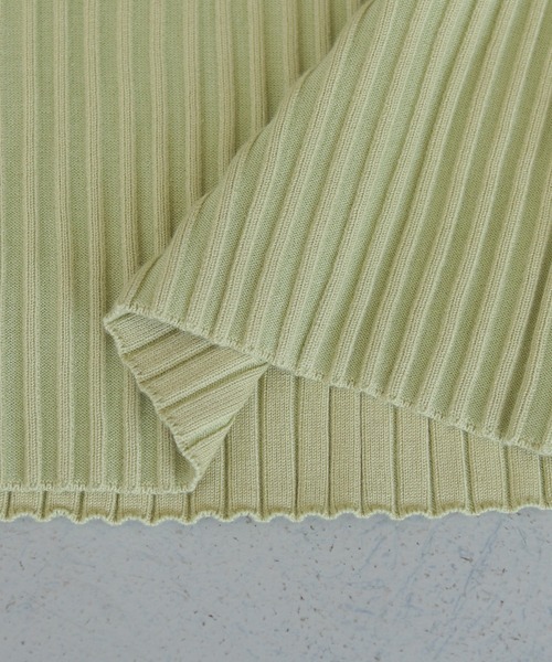 CLEIO（クレイオ）の「【CLEIO】二重臼フレンチスリーブサマーニット DOUBLE MILL FRENCH SLEEVE KNIT/986-13605（Tシャツ/カットソー・レディース・ライトグリーン/アイボリー/サックスブルー/テラコッタ・FREE）」の21枚目の写真