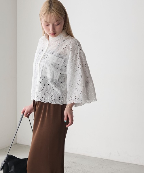 forksy.】スカラップレースシャツブラウス forksy.│MONO-MART