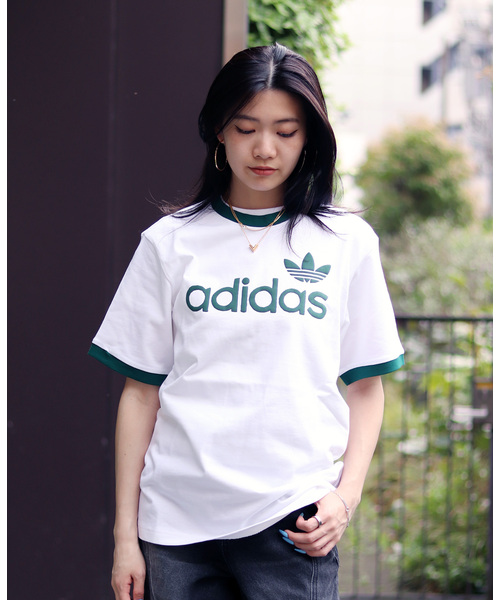 JOINT WORKS(ジョイントワークス)の「adidas/アディダスSIMPLE TEE(Tシャツ/カットソー・レディース・ホワイト/ブラック・SMALL)」の1枚目の写真
