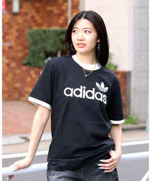 JOINT WORKS(ジョイントワークス)の「adidas/アディダスSIMPLE TEE(Tシャツ/カットソー・レディース・ホワイト/ブラック・SMALL)」の2枚目の写真