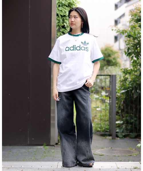 JOINT WORKS(ジョイントワークス)の「adidas/アディダスSIMPLE TEE(Tシャツ/カットソー・レディース・ホワイト/ブラック・SMALL)」の4枚目の写真