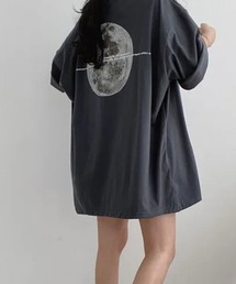 ムーンプリントオーバーサイズビッグTシャツ