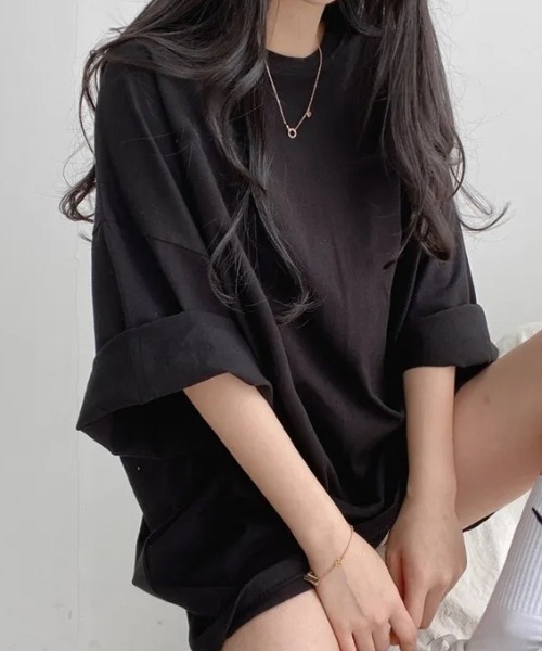 Teem Store(チームストア)の「ムーンプリントオーバーサイズビッグTシャツ(Tシャツ/カットソー・レディース・ブラック/グレー/ブルー/ホワイト・M/L)」の6枚目の写真