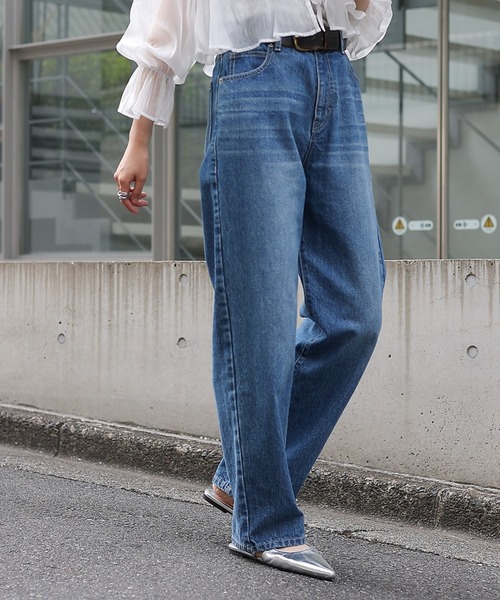 COLONY 2139(コロニートゥーワンスリーナイン)の「ストレートデニムパンツ(デニムパンツ・レディース・サックスブルー/ダークブルー/ブラック/ネイビー/ライトグレー/ブルー・SMALL/MEDIUM/LARGE)」の5枚目の写真