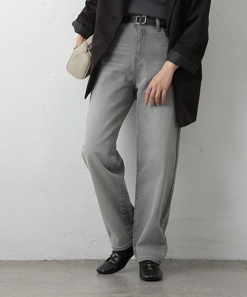 COLONY 2139(コロニートゥーワンスリーナイン)の「ストレートデニムパンツ(デニムパンツ・レディース・サックスブルー/ダークブルー/ブラック/ネイビー/ライトグレー/ブルー・SMALL/MEDIUM/LARGE)」の2枚目の写真
