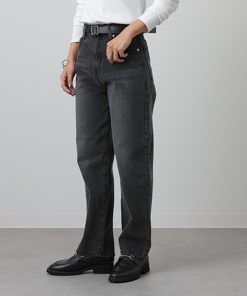 COLONY 2139(コロニートゥーワンスリーナイン)の「ストレートデニムパンツ(デニムパンツ・レディース・サックスブルー/ダークブルー/ブラック/ネイビー/ライトグレー/ブルー・SMALL/MEDIUM/LARGE)」の8枚目の写真