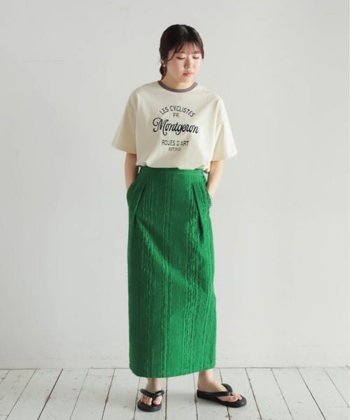 NOMBRE IMPAIR（ノンブルアンペール）の「ストライプJQ　タイトスカート（スカート・レディース・グリーン/ブラック・FREE）」の3枚目の写真