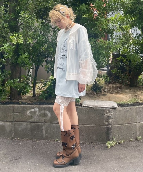 Candy Stripper（キャンディストリッパー）の「MY FRIEND FOREVER BIG Tシャツ（Tシャツ/カットソー・レディース・ブラック/ライトブルー/オフホワイト/ピンク・FREE）」の16枚目の写真