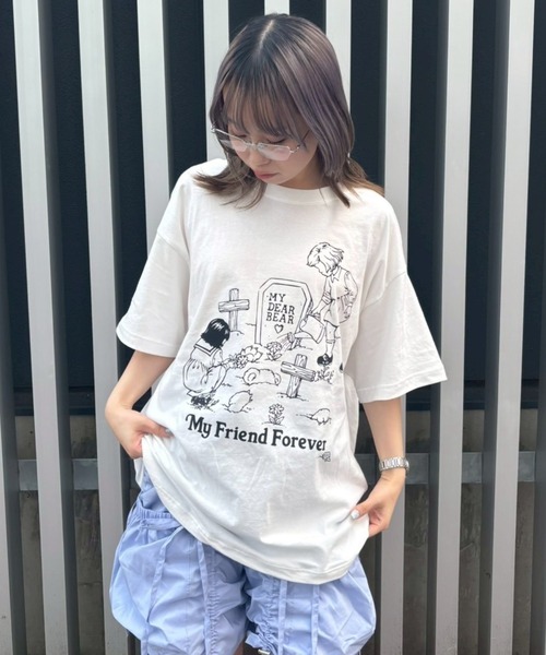 Candy Stripper（キャンディストリッパー）の「MY FRIEND FOREVER BIG Tシャツ（Tシャツ/カットソー・レディース・ブラック/ライトブルー/オフホワイト/ピンク・FREE）」の22枚目の写真