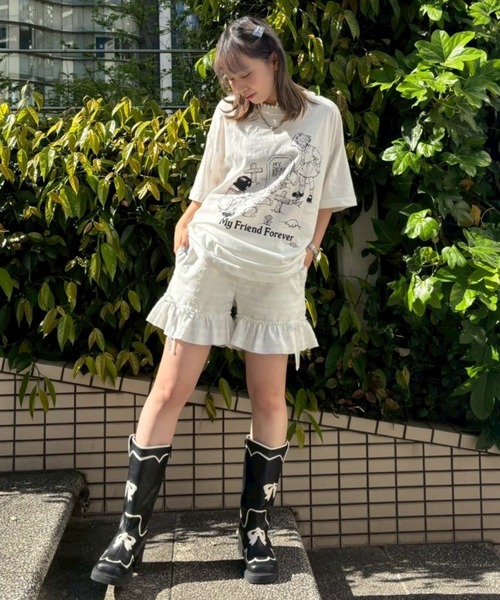 Candy Stripper（キャンディストリッパー）の「MY FRIEND FOREVER BIG Tシャツ（Tシャツ/カットソー・レディース・ブラック/ライトブルー/オフホワイト/ピンク・FREE）」の20枚目の写真