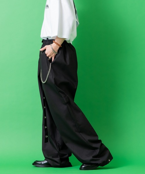 a.p.o.v.(エーピーオービー)の「a.p.o.v. フェイクアイレットロングベルトバルーンワイドチノパンツ(その他パンツ・メンズ・ブラック/ホワイト・ONESIZE)」の6枚目の写真