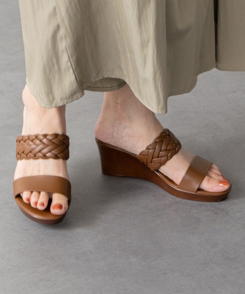 ITALIAN SHOEMAKERS(イタリアンシューメーカー)の「【ITALIAN SHOEMAKERS】イントレチャートウェッジヒールサンダル(952344)(サンダル・レディース・ブラウン/シルバー/ブラック・35/36/37/38/39)」の22枚目の写真