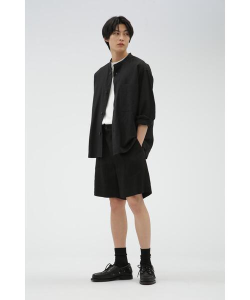 MARGARET HOWELL(マーガレットハウエル)の「DRY WOOL LINEN PLAINWEAVE(シャツ/ブラウス・メンズ・ブラック・MEDIUM/SMALL/LARGE/X-LARGE)」の2枚目の写真
