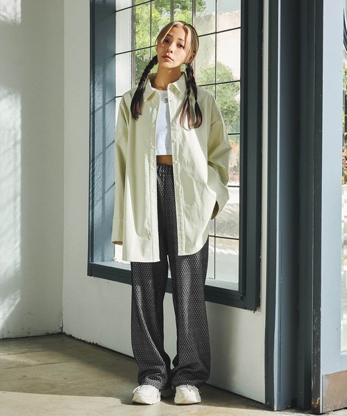 DURAS（デュラス）の「ダブルジャカード総柄パンツ（その他パンツ・レディース・ブラック/ネイビー/イエロー・MEDIUM/SMALL）」の7枚目の写真