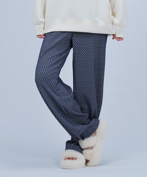 DURAS（デュラス）の「ダブルジャカード総柄パンツ（その他パンツ・レディース・ブラック/ネイビー/イエロー・MEDIUM/SMALL）」の19枚目の写真